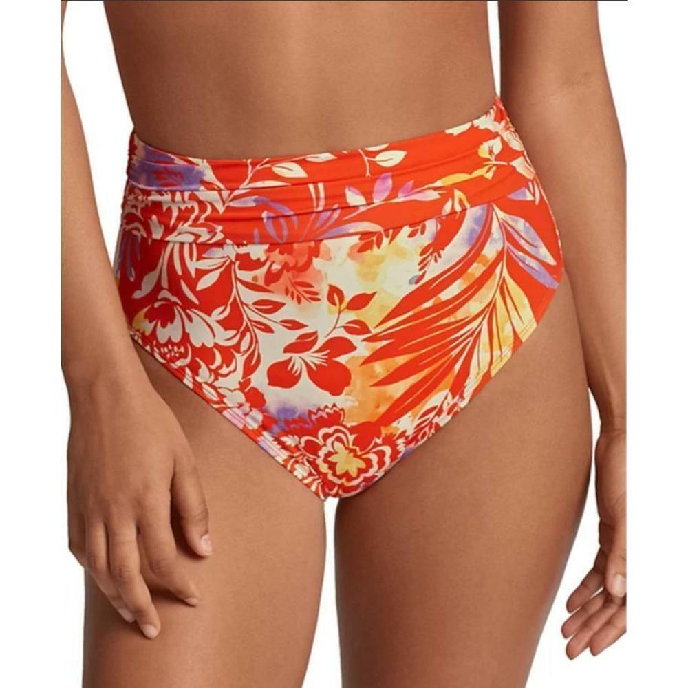 Ralph Lauren Women's Semi-Shirred-Waistband Multicolor Bikini Bottoms 14